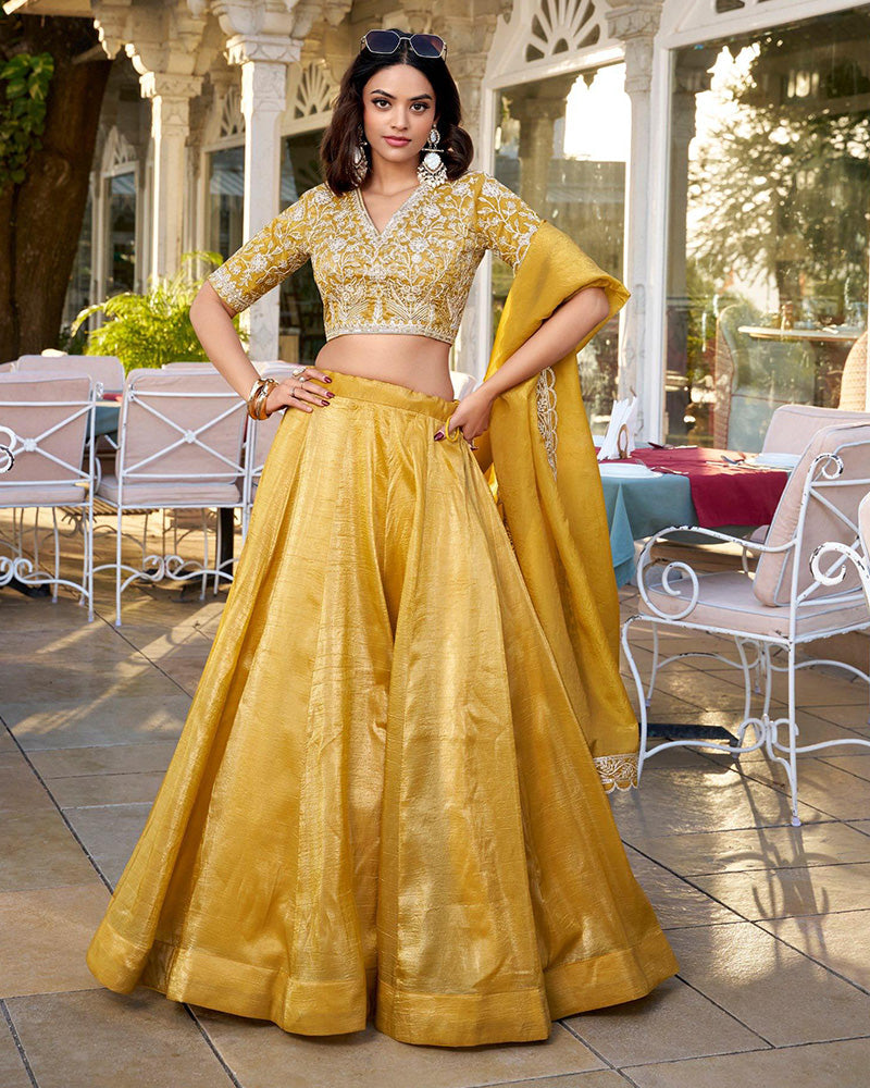 Mustard Color Goldie Silk Lehenga Choli