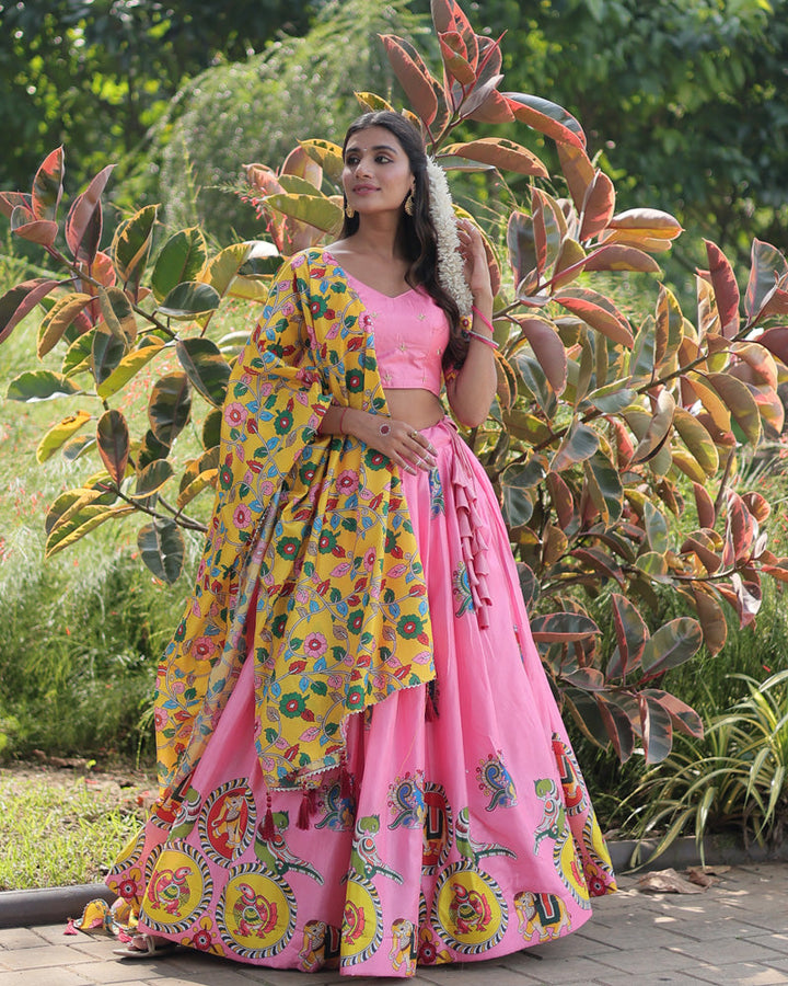 Pink Color Dola Silk Designer Lehenga Choli