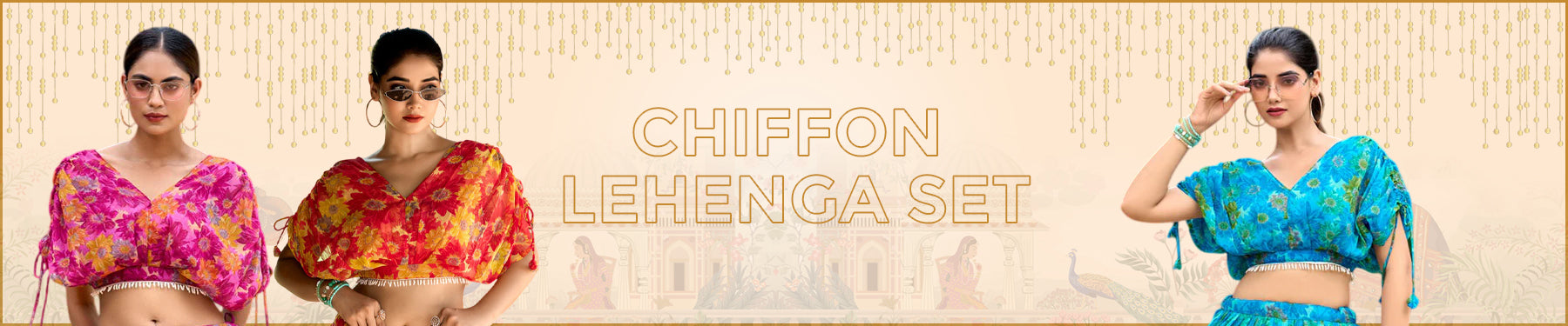 Chiffon Lehenga Set