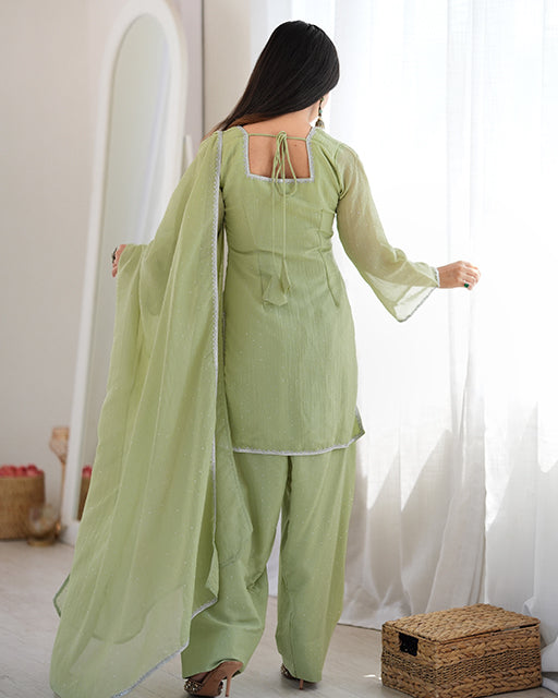 Pista Color Crunchy Silk Farshi Suit