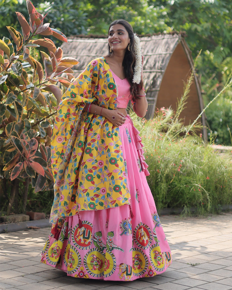 Pink Color Dola Silk Designer Lehenga Choli
