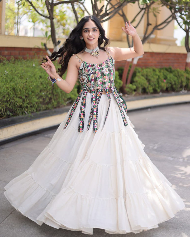 Eight Color Kora Cotton Navratri Lehenga Choli