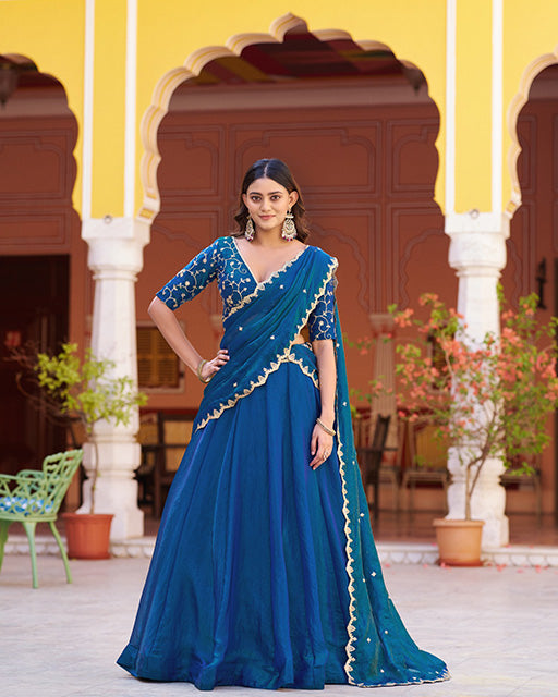 Morpich Color Fendi  Embroidered Lehenga Choli