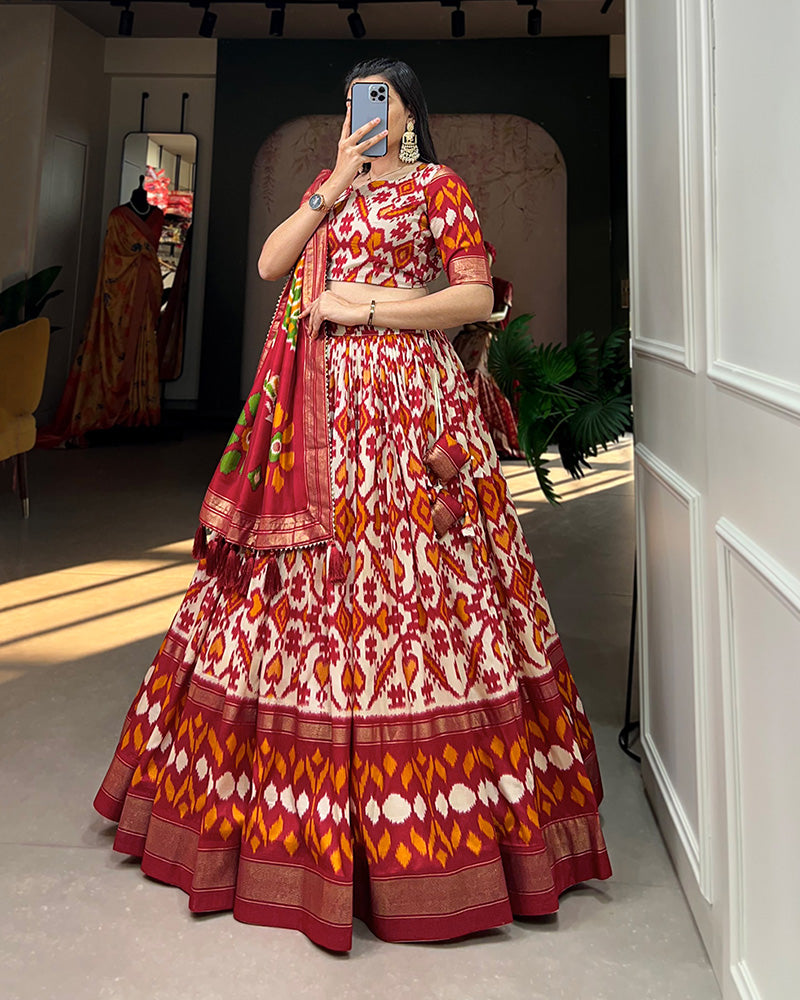 Off White Color Tussar Silk Designer Lehenga Choli