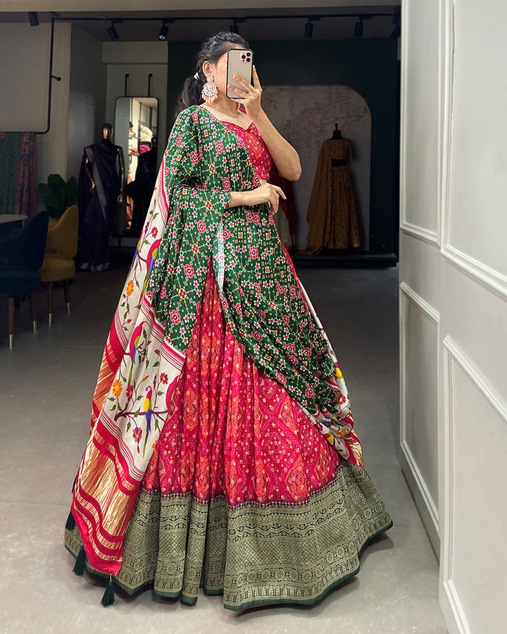 Red Color Viscose Dola Silk Lehenga Choli