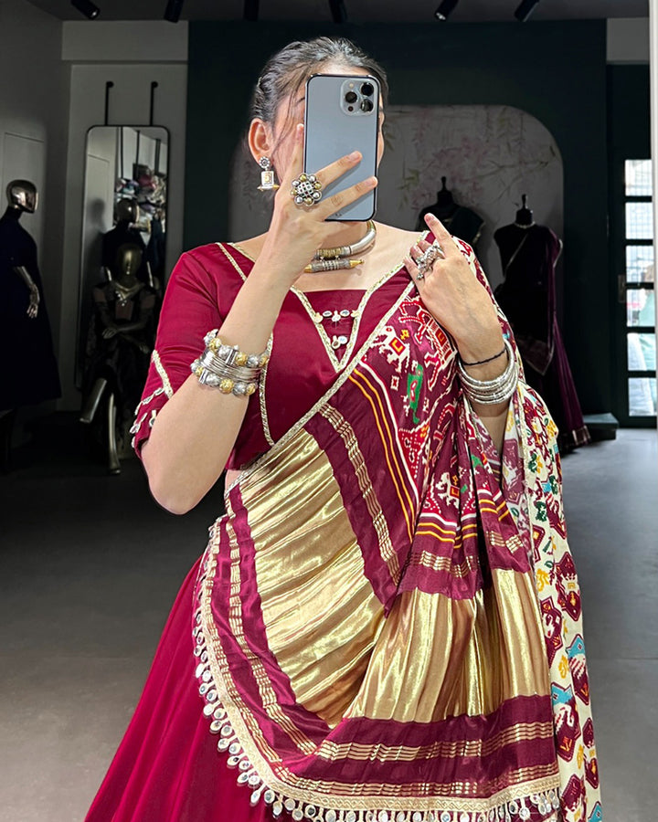 Maroon Color Georgette Silk Lehenga Choli