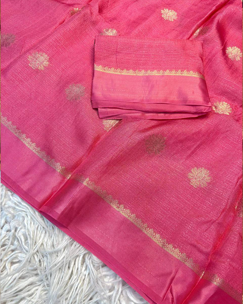 Black Color Viscose Soft Jute Khadi Saree