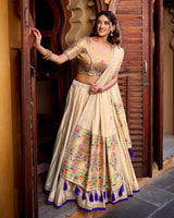 Designer Purple Color Paithani Silk Lehenga Choli
