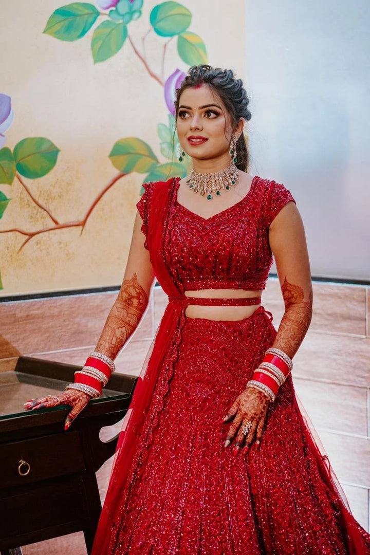 Red Bridal Lehenga Choli