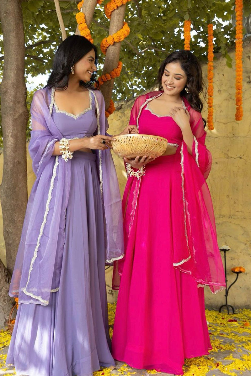 Full Flair Full Stitched Designer Georgette Lehenga Choli