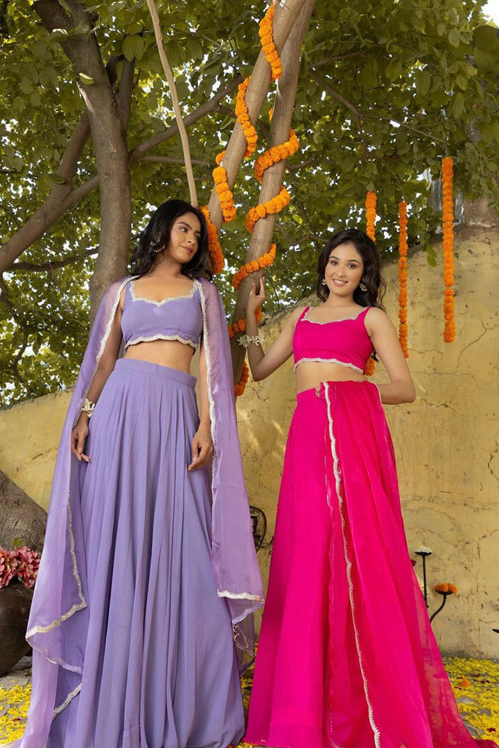 Full Flair Full Stitched Designer Georgette Lehenga Choli