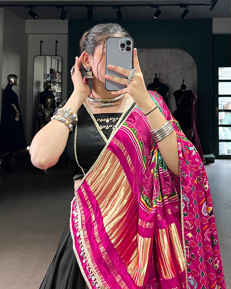 Black Color Georgette Silk Lehenga Choli