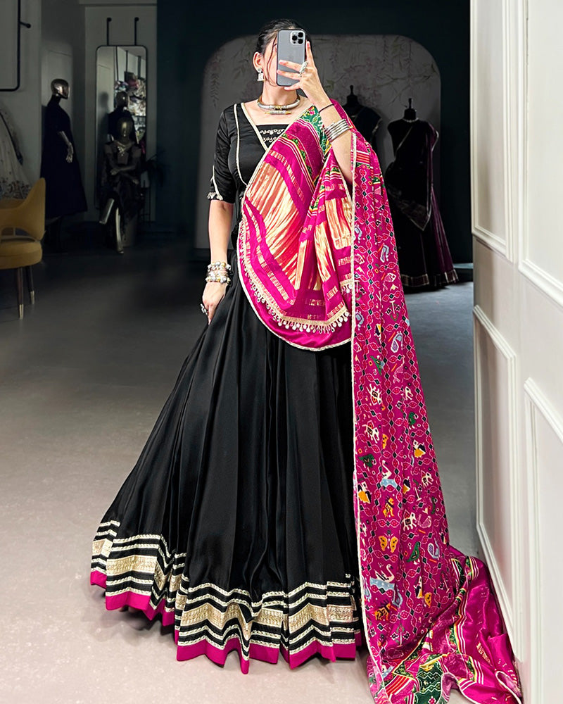 Black Color Georgette Silk Lehenga Choli