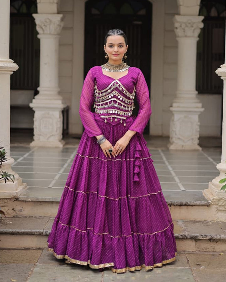 Navratri Special Purple Color Soft Georgette Lehenga Choli
