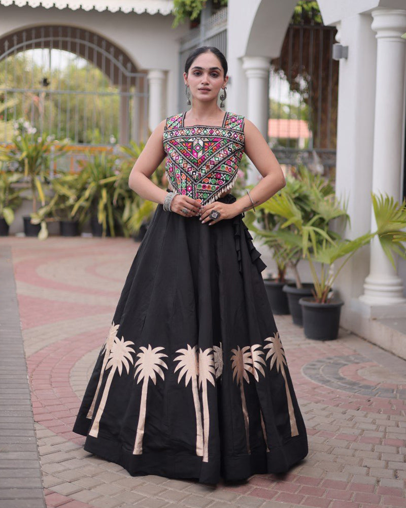 Six Color Roman Traditional Navratri Wear Lehenga Choli