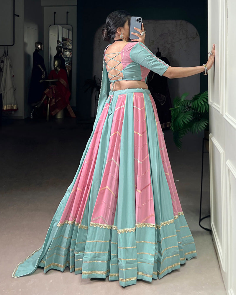Navratri Special Light Pink Color Rayon Choli