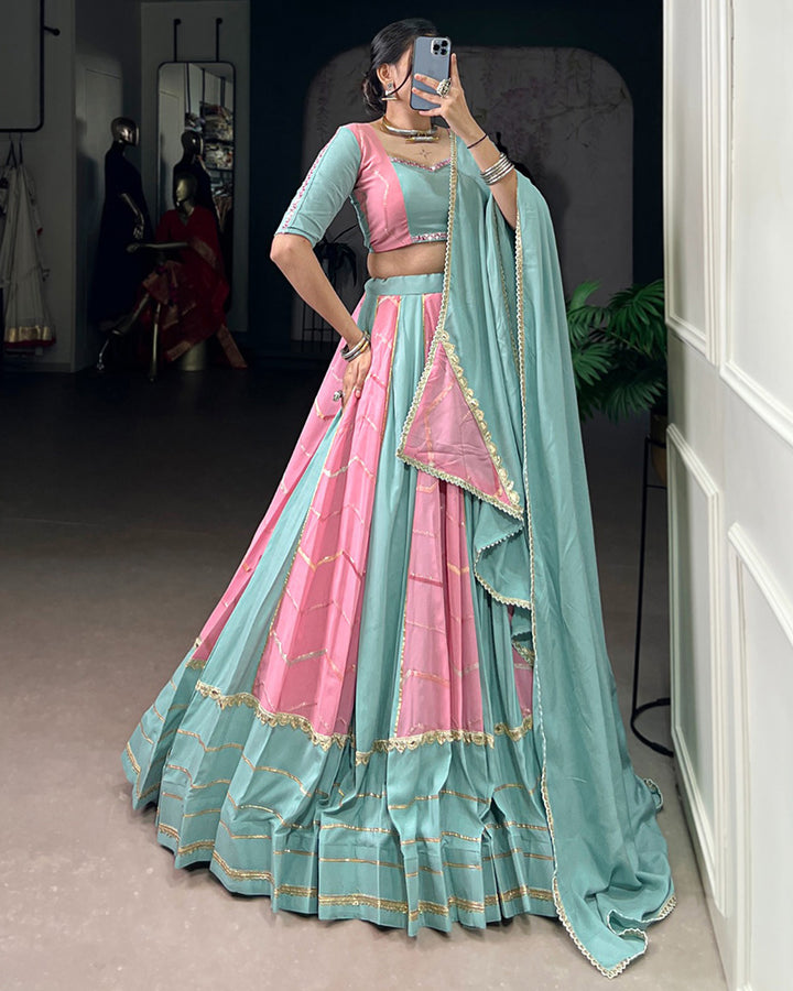 Navratri Special Light Pink Color Rayon Choli