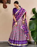 Elegant Purple Color Pure Tussar Silk Lehenga Choli