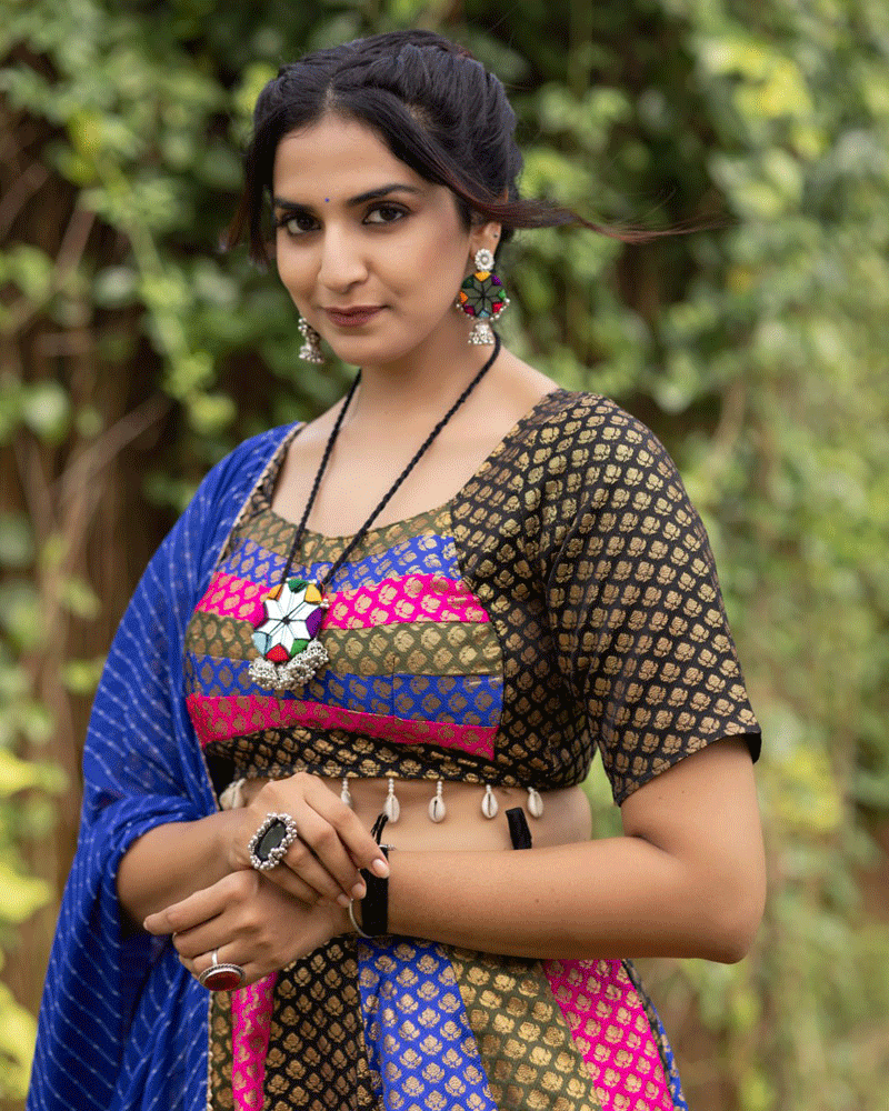 Multi Color Soft Silk Navratri Lehenga Choli