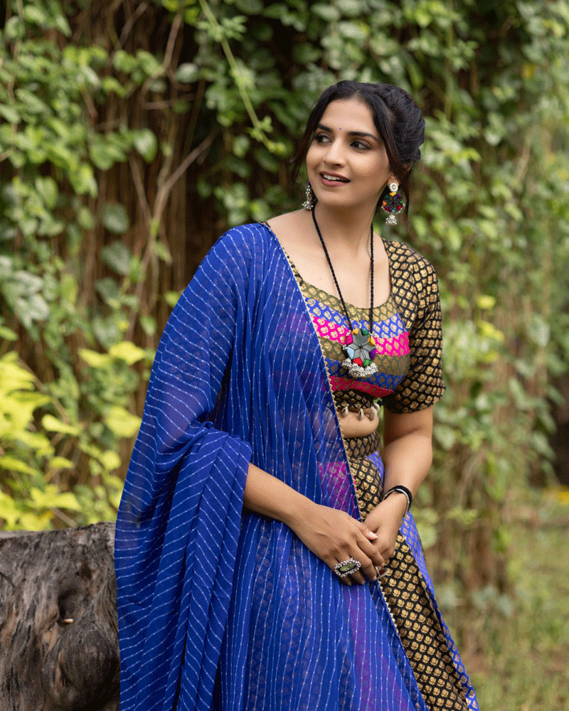 Multi Color Soft Silk Navratri Lehenga Choli