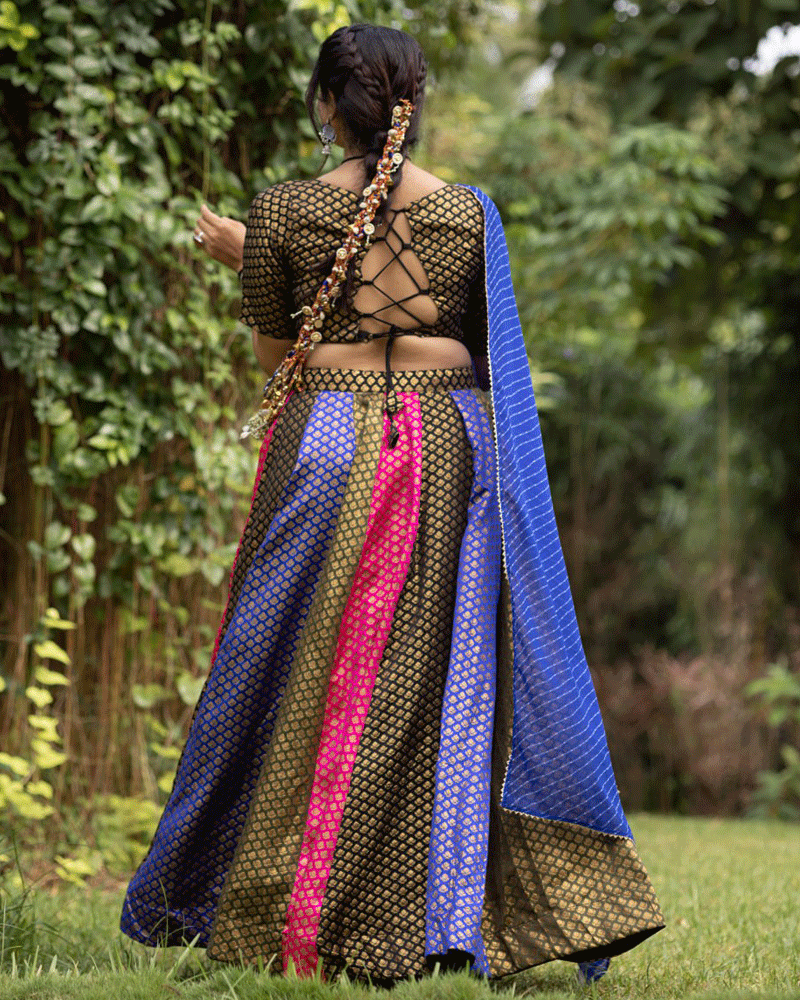 Multi Color Soft Silk Navratri Lehenga Choli