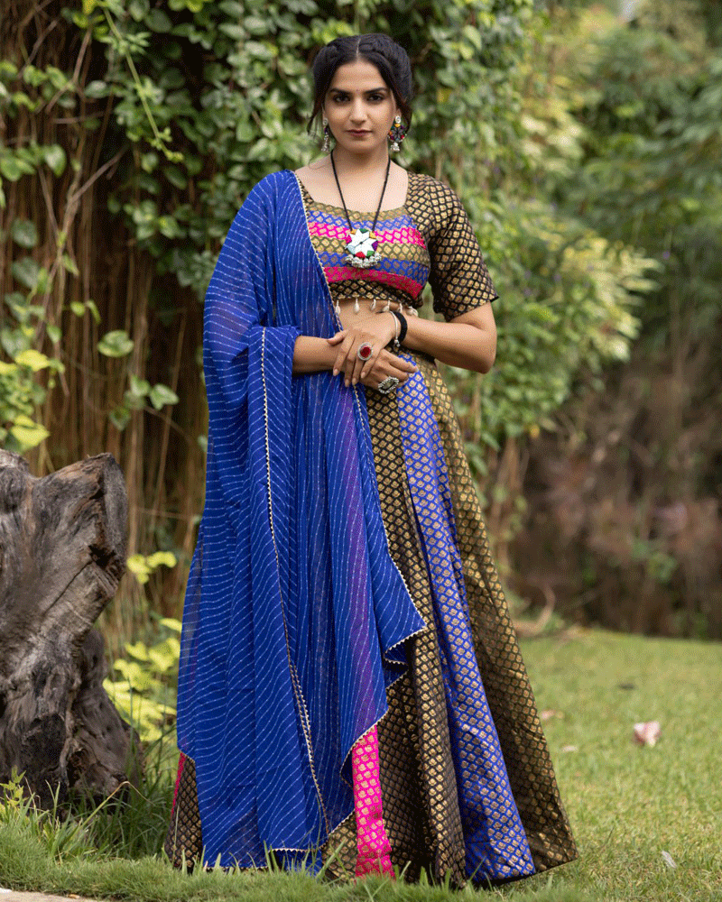 Multi Color Soft Silk Navratri Lehenga Choli
