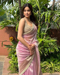 Jhanvi Kapoor Tissue Organza Silk Saree