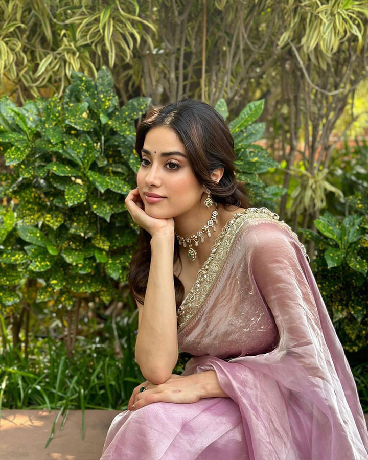 Jhanvi Kapoor Tissue Organza Silk Saree