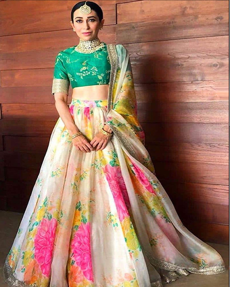 Karishma Kapoor Organza Bridal Lehenga Choli