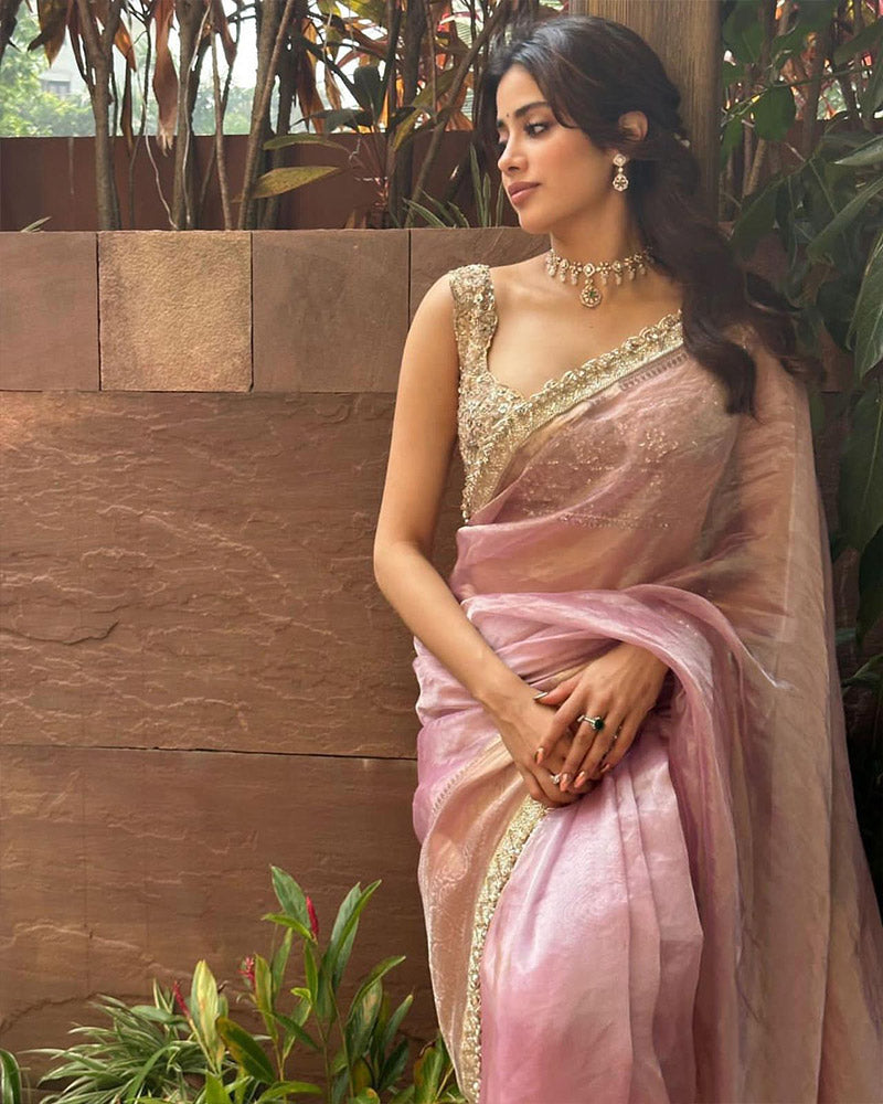 Jhanvi Kapoor Tissue Organza Silk Saree