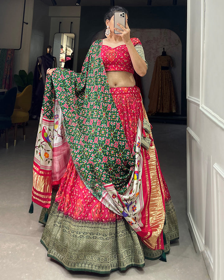 Red Color Viscose Dola Silk Lehenga Choli