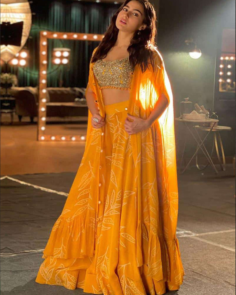 Organza Sara Ali Khan Lehenga Choli