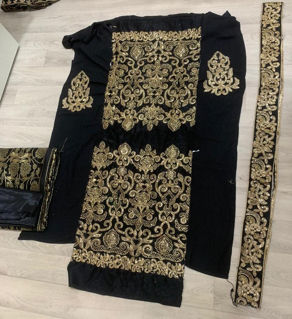 Pakistani Black velvet Salwar Suit