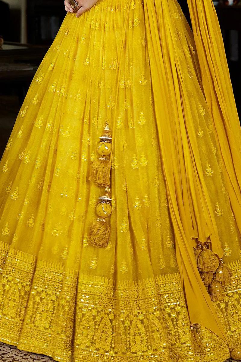 Haldi Special Georgette Lehenga Choli