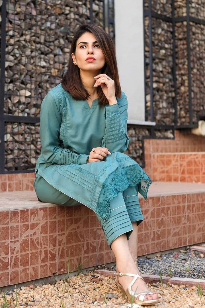 Soft Maska Cotton Silk Two Piece Pakistani Suit