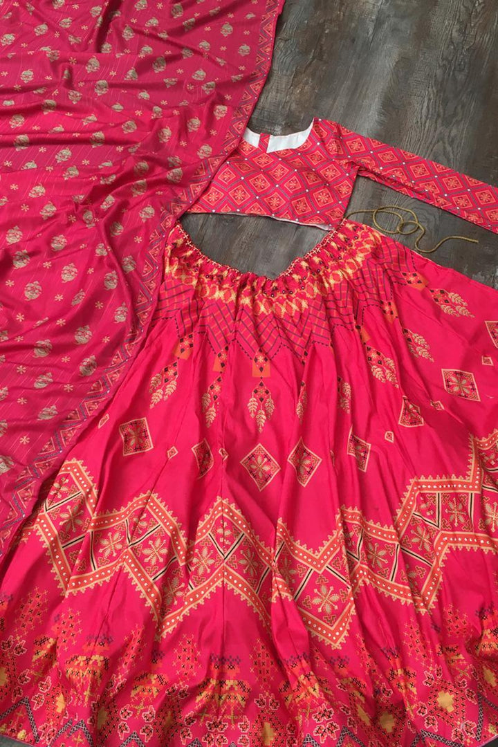 Red Stunning And Classy Vaishali Silk Designer Lehenga Choli