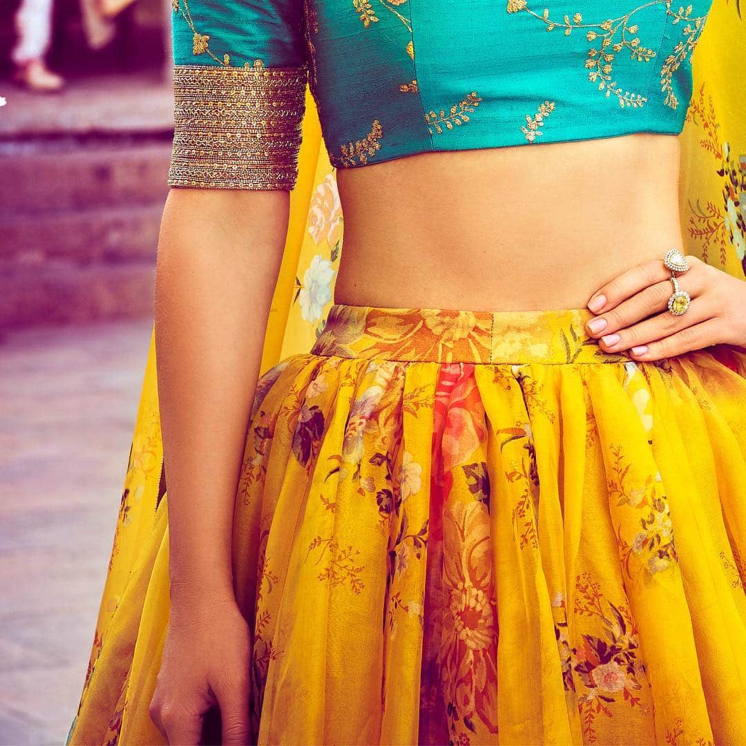 Yellow Soft Organza Beautiful Lehenga Choli