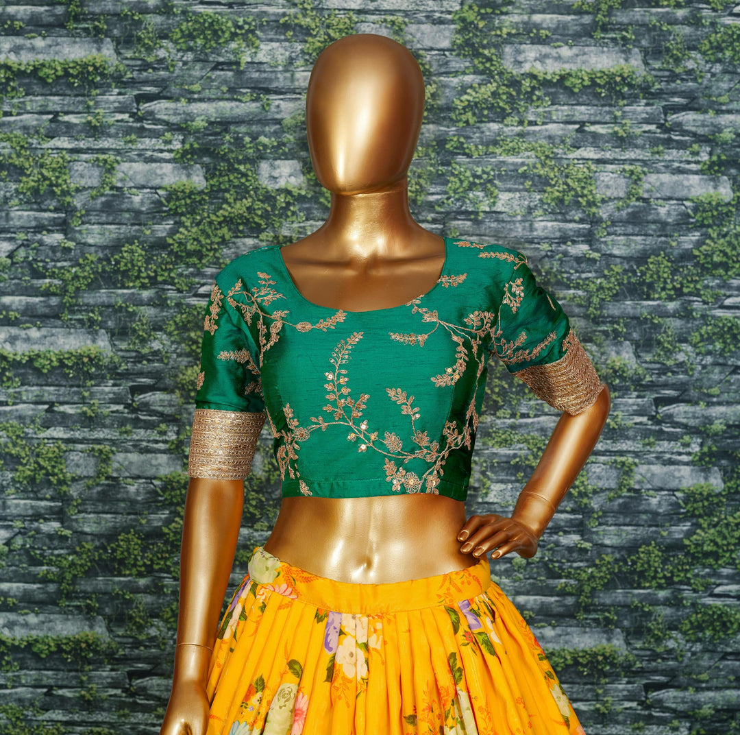 Yellow Soft Organza Beautiful Lehenga Choli