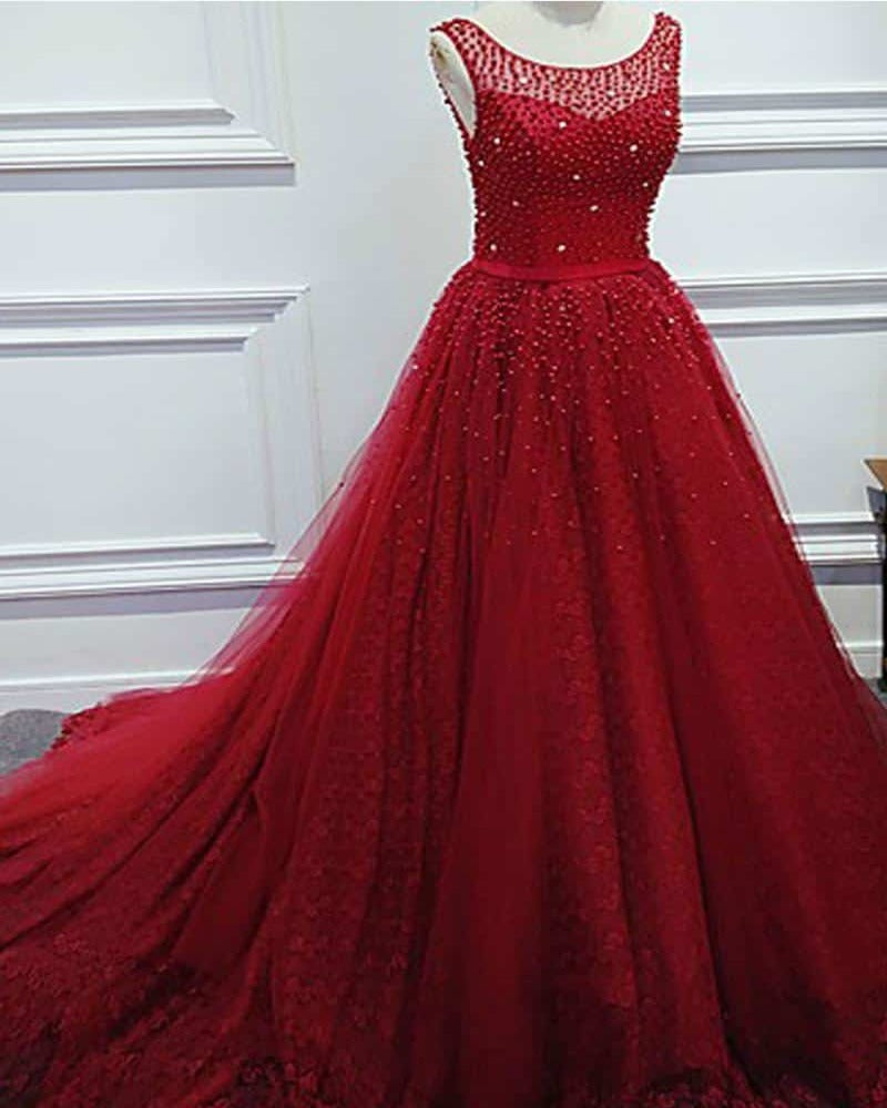 Red Pearl Gown