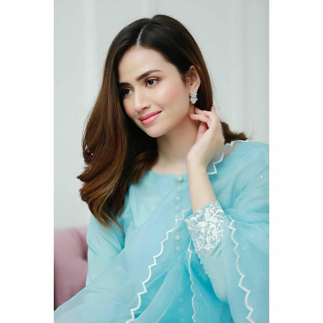 Sky Blue Pakistani Suit
