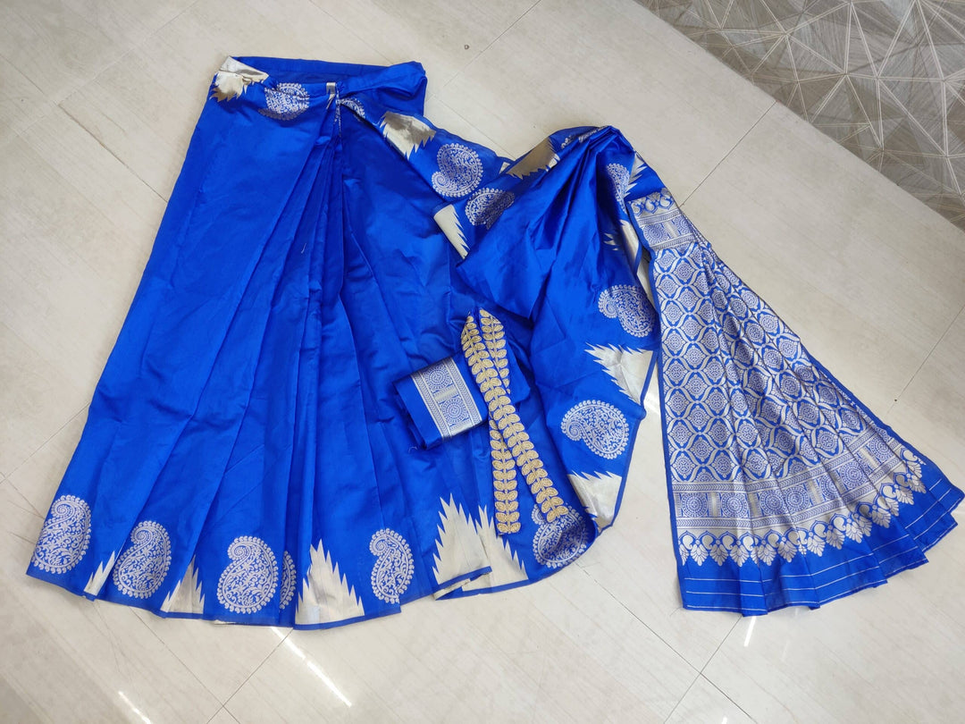 Designer Blue Ready To Wear Saree