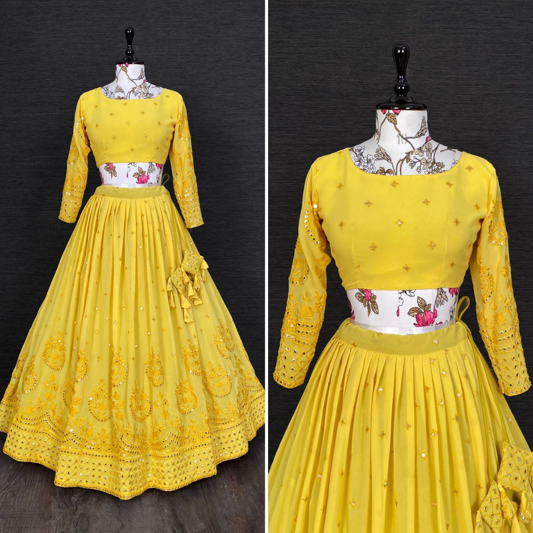 Haldi Special Lucknowi Lehenga Choli