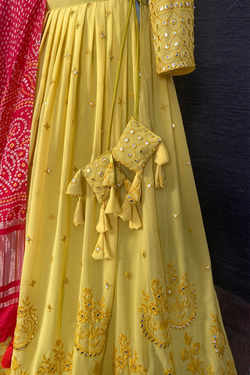 Haldi Special Lucknowi Lehenga Choli