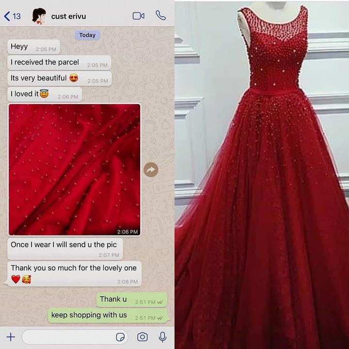 Red Pearl Gown