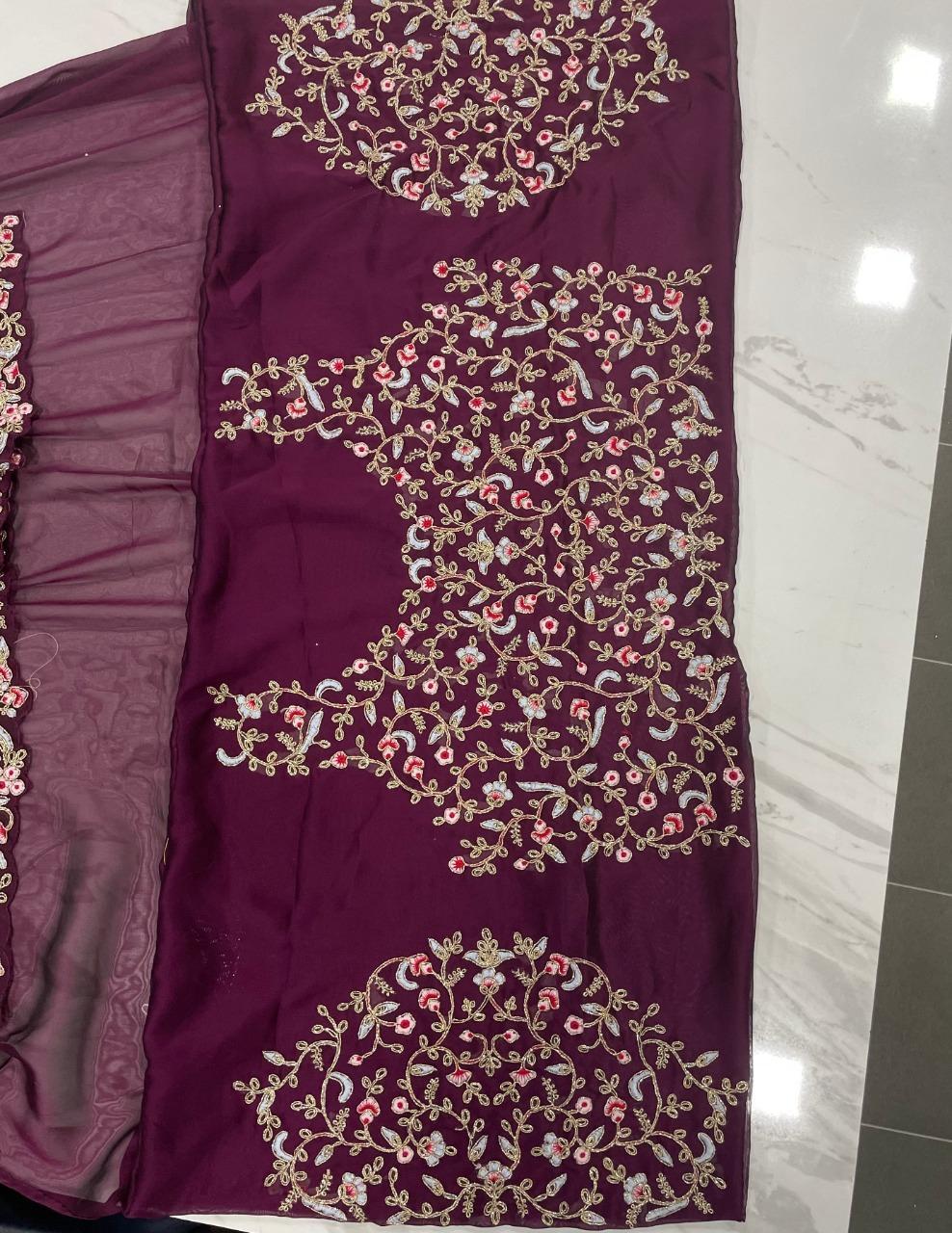 Designer Purple Kasturi Silk Saree