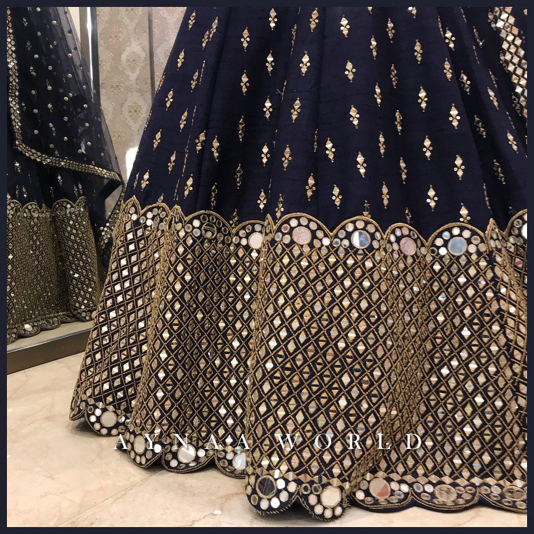 Blue Banglori Silk Lehenga Choli